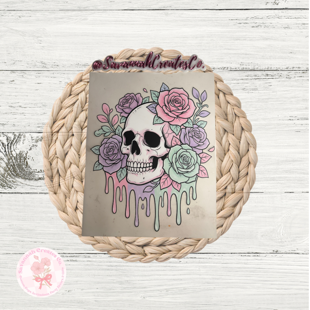 Flower Skull DTF