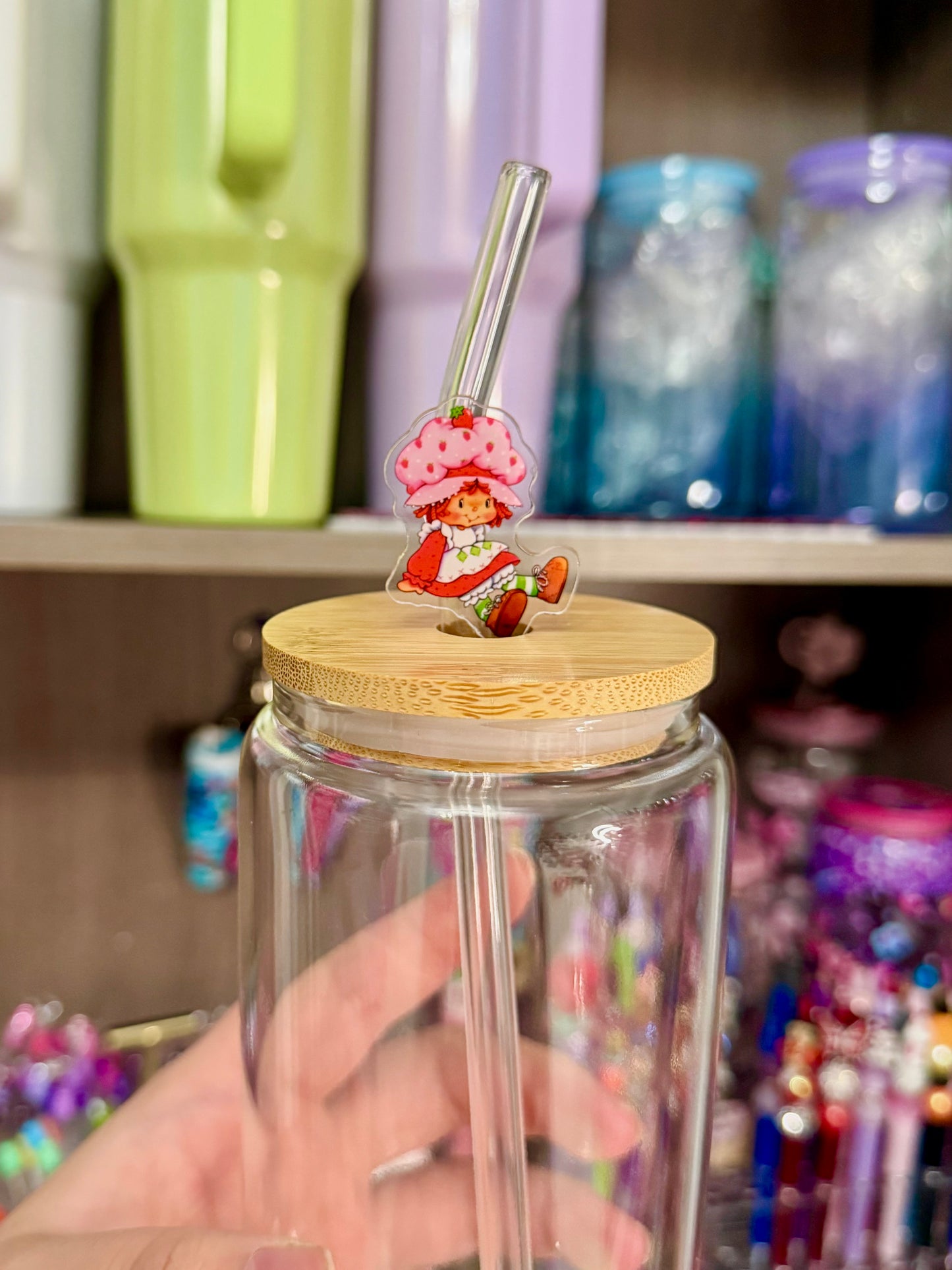 Strawberry Shortcake 2 Glass Straw