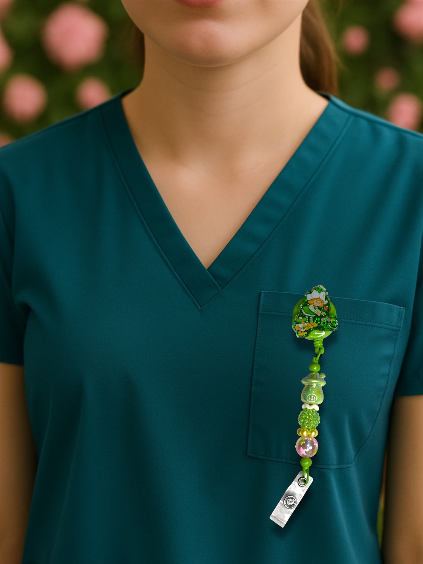 Lime Chiffon Badge Reel