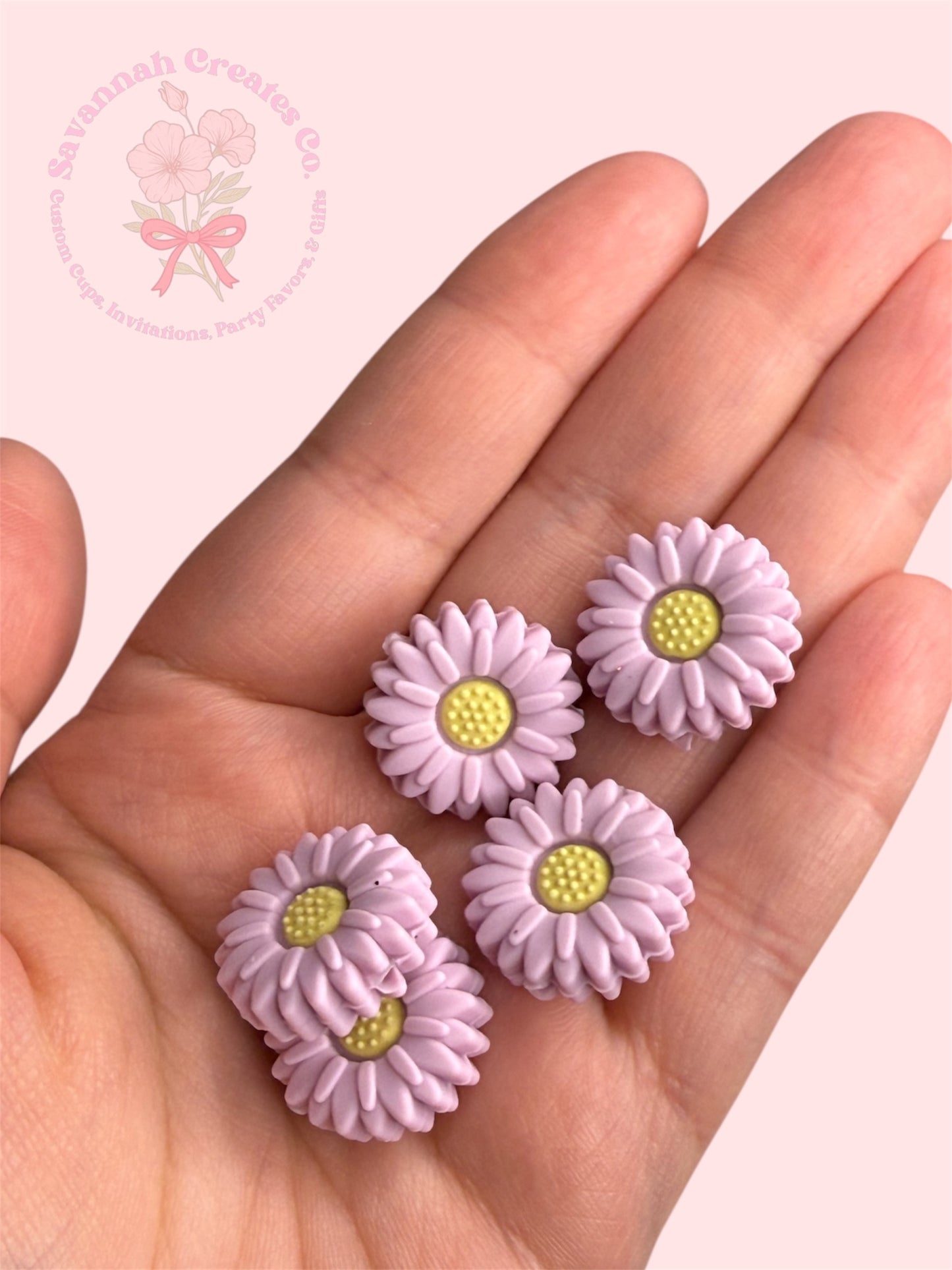 3D Lavender Sunflower Focal