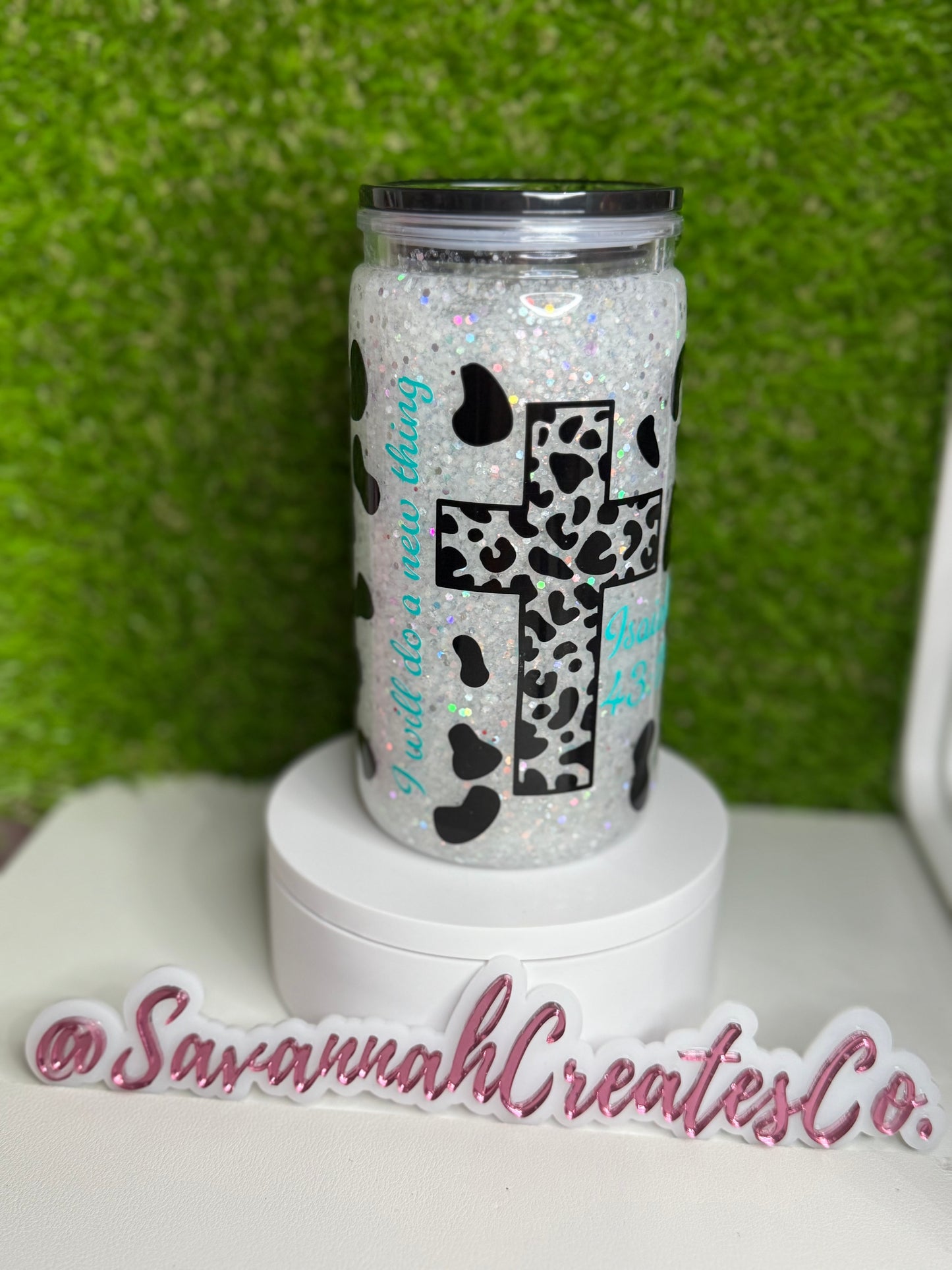 16 oz Plastic Snow Globe Cup