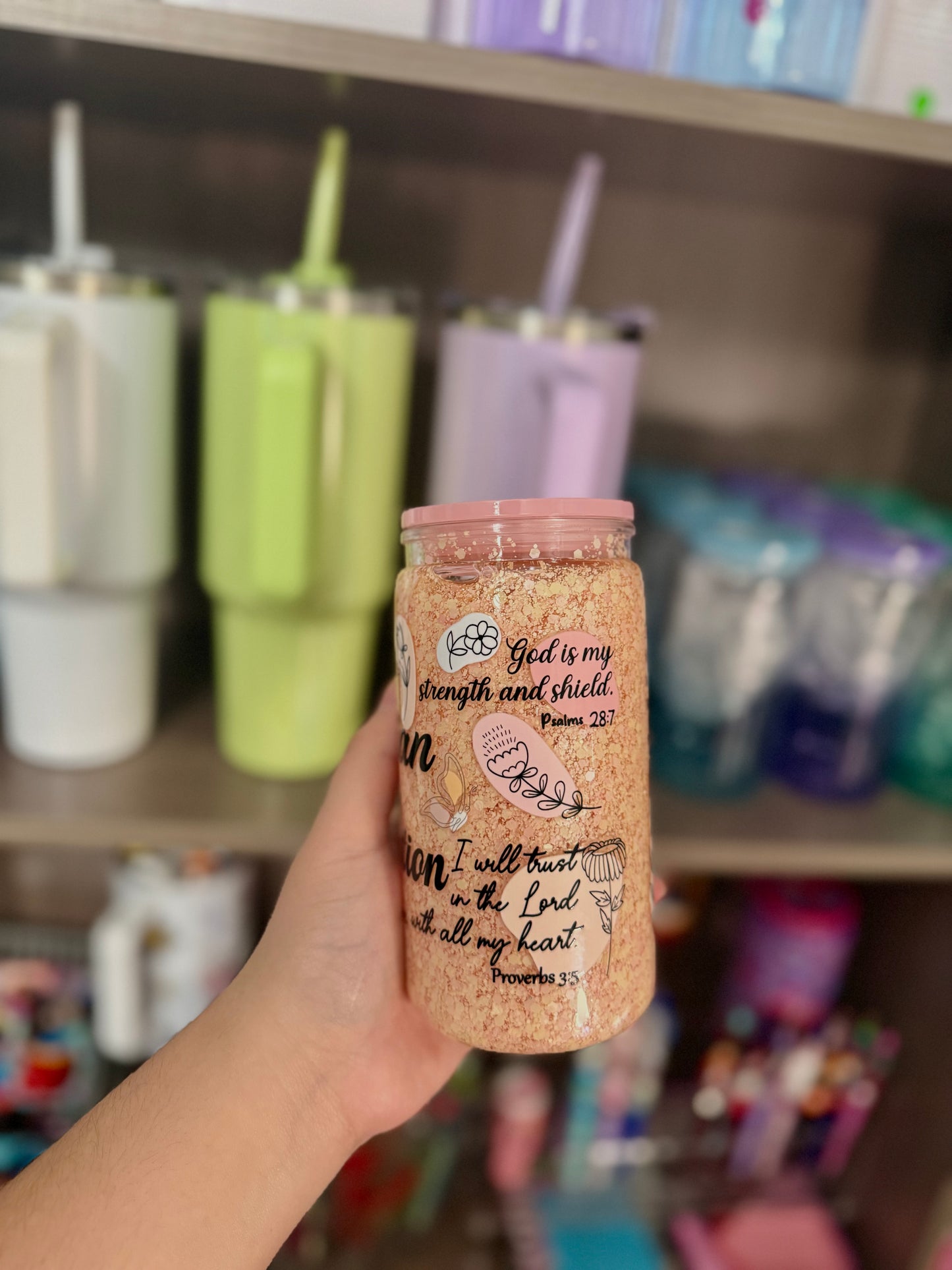 Christian Daily Affirmation Snow Globe Cup