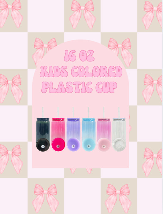 16 oz color plastic cup