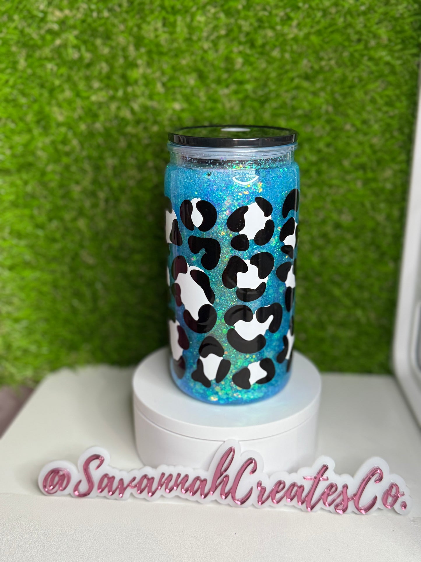 16 oz Plastic Snow Globe Cup