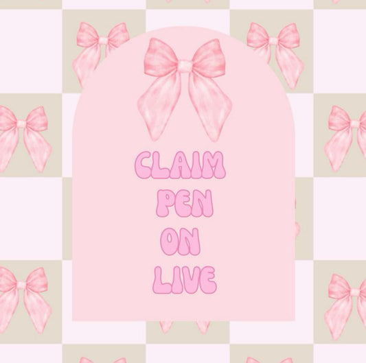 Claim Pen On Live/ Build Your Pen