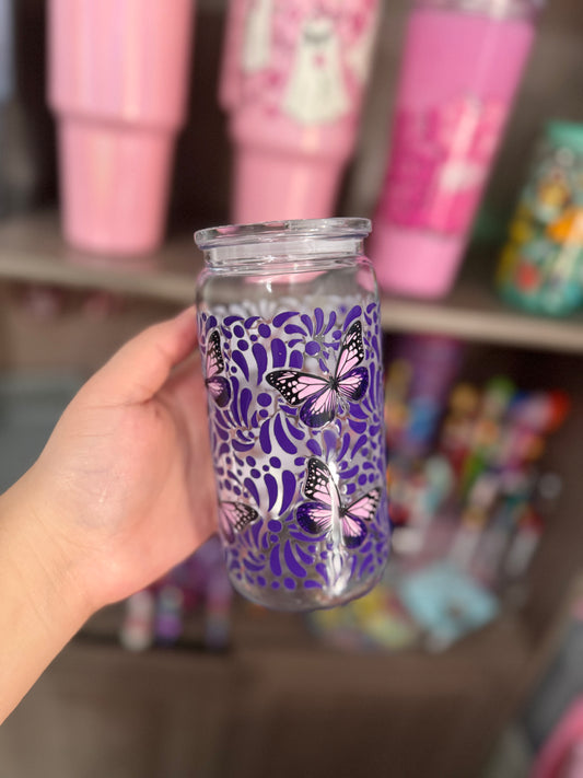 16 oz acrylic butterfly cup