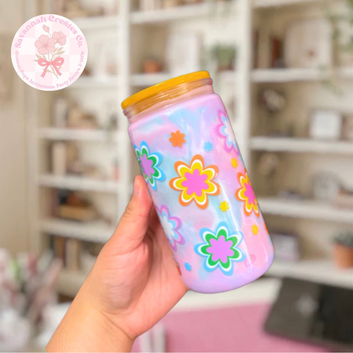 Lizzie 16 oz plastic snow globe cup